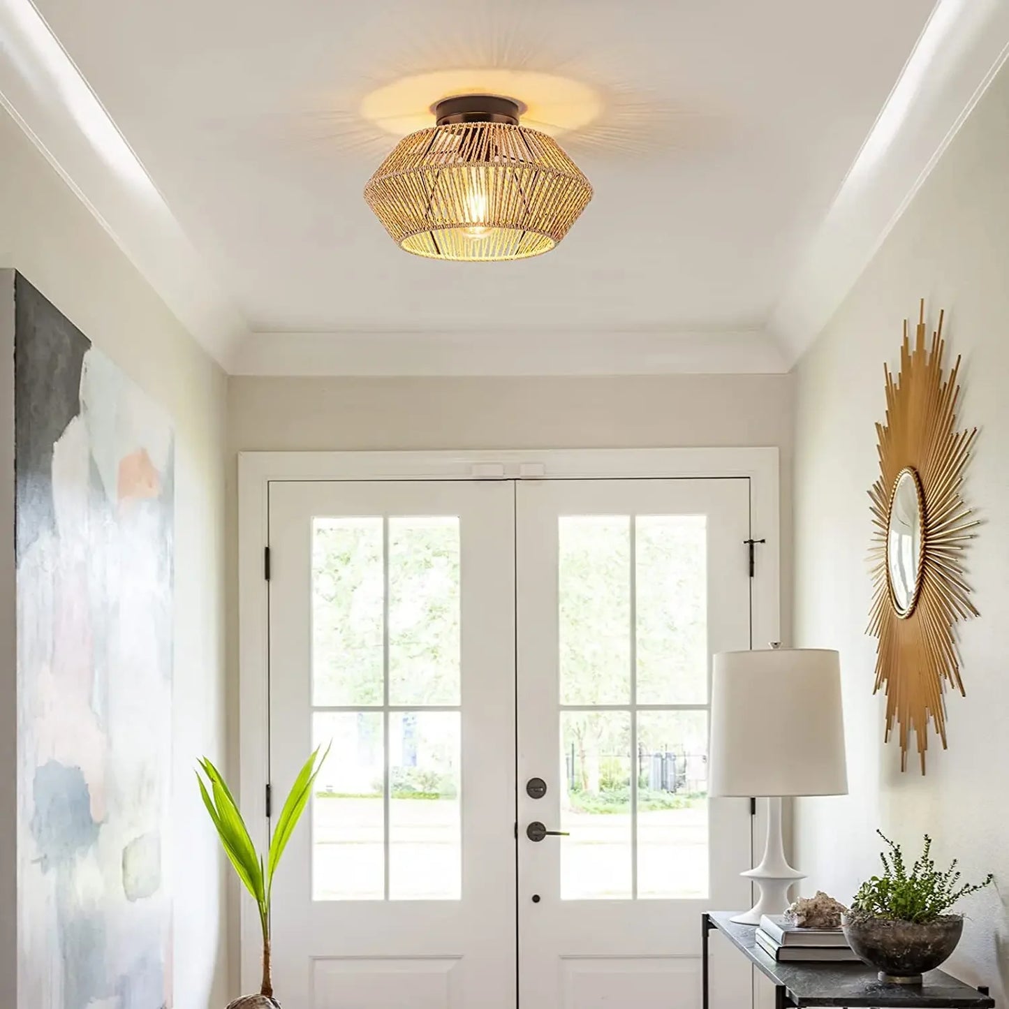 Rattan Ceiling Light Chandelier